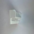 1:12 Scale Miniature Wall Shelf with 5 Pegs, 2-5/16 inch wide, DIY Dollhouse Supply (white)