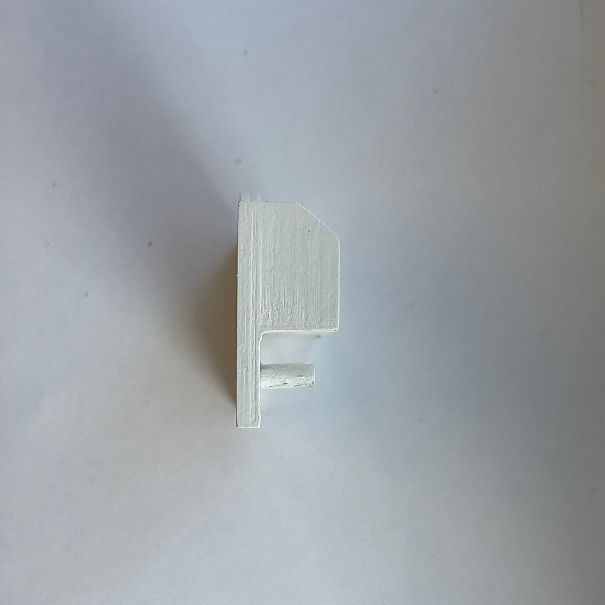 1:12 Scale Miniature Wall Shelf with 5 Pegs, 2-5/16 inch wide, DIY Dollhouse Supply (white)