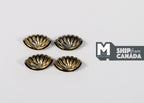 1:12 Scale Miniature Brass Half Moon Cabinet Pulls, Set of 4, 3/8 inch (I)