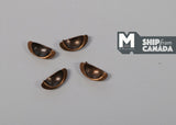 Dollhouse Miniature Half Moon Cabinet Pulls Dresser Pulls Drawer Pulls Door Pulls Bronze 4 Piece Pack (H) A049