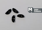 1:12 Scale Miniature Half Moon Drawer Pulls, Set of 4, 3/8 inch wide, DIY Dollhouse Supply (black) (a3)