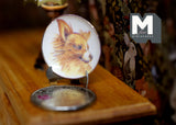 1:12 Miniature Ceramic Wall Plate with Metal Stand Dog Wall Plate (c) - E086