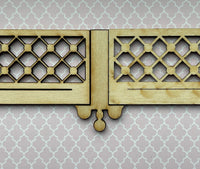 Dollhouse Unfinished Ceiling Grilles 9 Inch Wide - I043