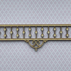 1:12 Scale Miniature Unpainted Spool Spindle Porch Trim, 10 inch wide, DIY Dollhouse Supply