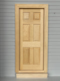 1:12 Scale Miniature Unfinished Dollhouse Classic 6 Panel Interior Door with Back Trim, 7-3/16 inch high