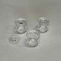 1:12 Scale Miniature Clear Round Canisters with Lids, Set of 3, 1/2 inch tall, DIY Dollhouse Supply
