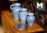 1:12 Dollhouse Supplies Stoneware Jugs Crocks Set of 3 1 12Scale Dollhouse Supplies Miniature Stoneware Jugs B104