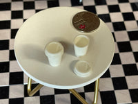 1:6 Dollhouse Coffee Cup and Lids Set of 2 - G020