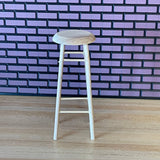 1:12 Miniature Unfinished Bar Stool , Tall Round Stool , Dollhouse Supplies Bar Stool (Tall) D057