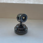 Projecteur LED miniature à l'échelle 1:12 avec interrupteur marche/arrêt, alimenté par piles, 3 cm de hauteur, accessoire pour maison de poupée DIY (noir brillant)