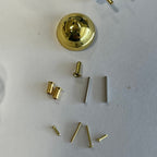 1:12 Scale Miniature Brass Globe Chandelier, 2 Arms, Clear Glass Globes, 12V LED, 2-5/8 inch tall, DIY Dollhouse Supply