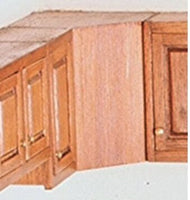 Dollhouse DIY upper and base corner cabinet kit with material and instruction from Miniature Houseworks