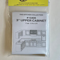 Dollhouse DIY 3" upper cabinet kit with material and instruction from Miniature Houseworks - J039