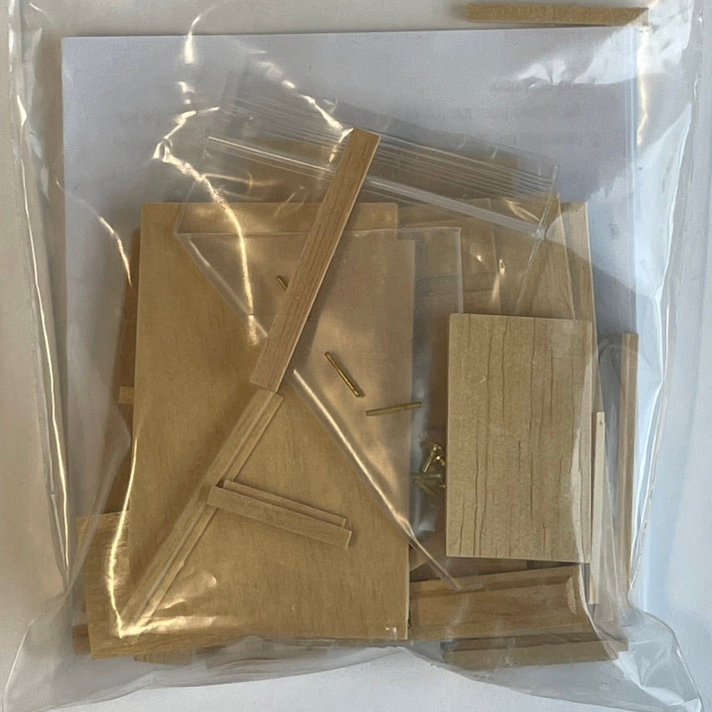 1:12 Scale Miniature Wood Kitchen Base Cabinet Kit, 2 Doors, 3 inch wide, DIY Dollhouse Supply