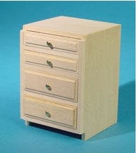 Dollhouse DIY 2" base cabinet kit 4 drawers with material and instruction from Miniature Houseworks - J038