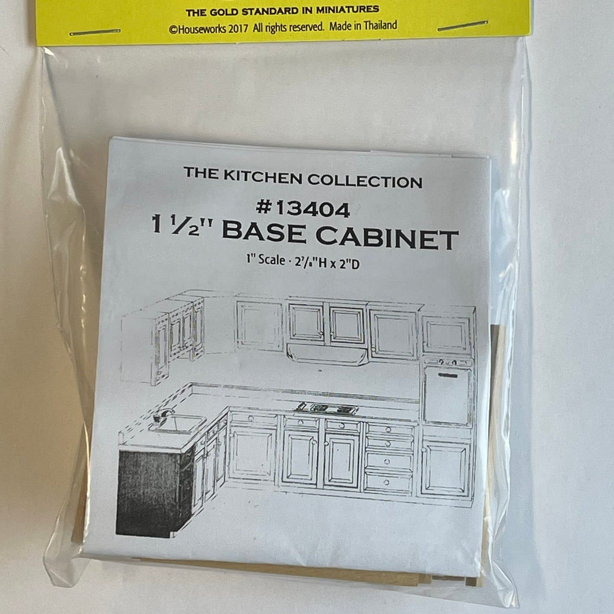 1:12 Scale Miniature Wood Kitchen Base Cabinet Kit, 4 Drawers, 1-1/2 inch wide, DIY Dollhouse Supply