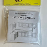 Dollhouse DIY 1.5" base cabinet kit swing door and drawer with material and instruction from Miniature Houseworks