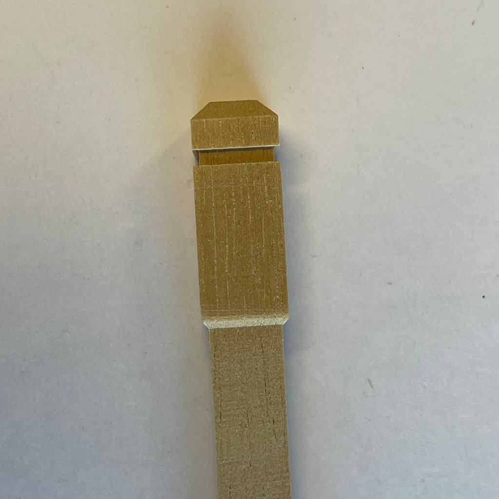 1:12 Scale Miniature Unpainted Wood Dollhouse Square Newel Posts, Set of 6, 3-1/2 inch tall