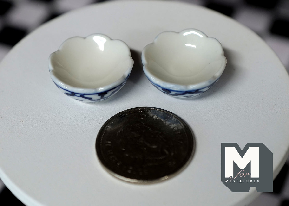 Dollhouse Supplies Miniature ceramic Bowl set of 2 - A073