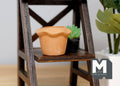 1:12 Dollhouse Miniature Clay Pottery Planter, clay flower pot gardening 1 12 scale miniature plants container (Beige) - A065