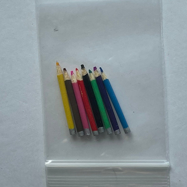 1:12 Miniature Multi Color Pencil Set of 8 H021