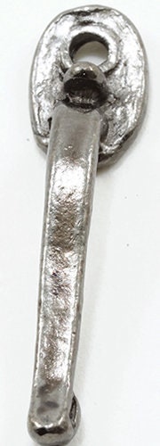 1:12 Scale Miniature Brass Door Handle Dollhouse Supply (gunmetal)