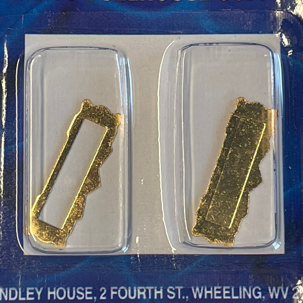 1:12 Scale Miniature Mail Slot, Front Plate and Frame, 1 inch wide, DIY Dollhouse Supply (gold)