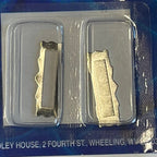 Fenda de correio em miniatura à escala 1:12, placa frontal e moldura, 1 polegada de largura, material para casa de bonecas DIY (prateado)