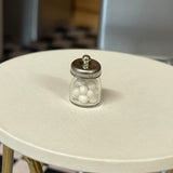 1:12 Dollhouse Miniature Cotton Balls Glass Container , Cotton Ball Jar , Cotton Ball Container - F034