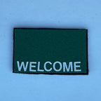 1:12 Scale Miniature Felt Welcome Doormat, 1-15/16 inch wide, DIY Dollhouse Supply (dark green)