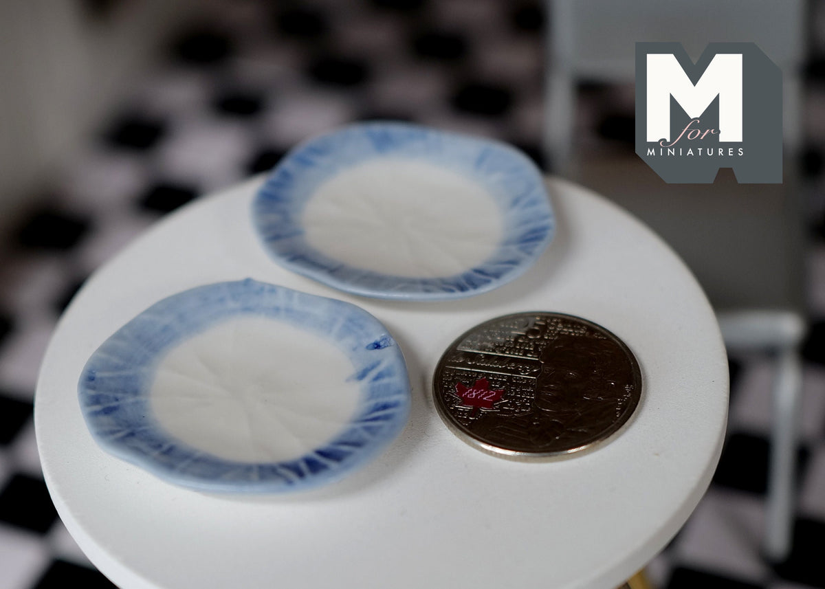 1:12 Dollhouse Supplies Miniature Plate set of 2 - A075