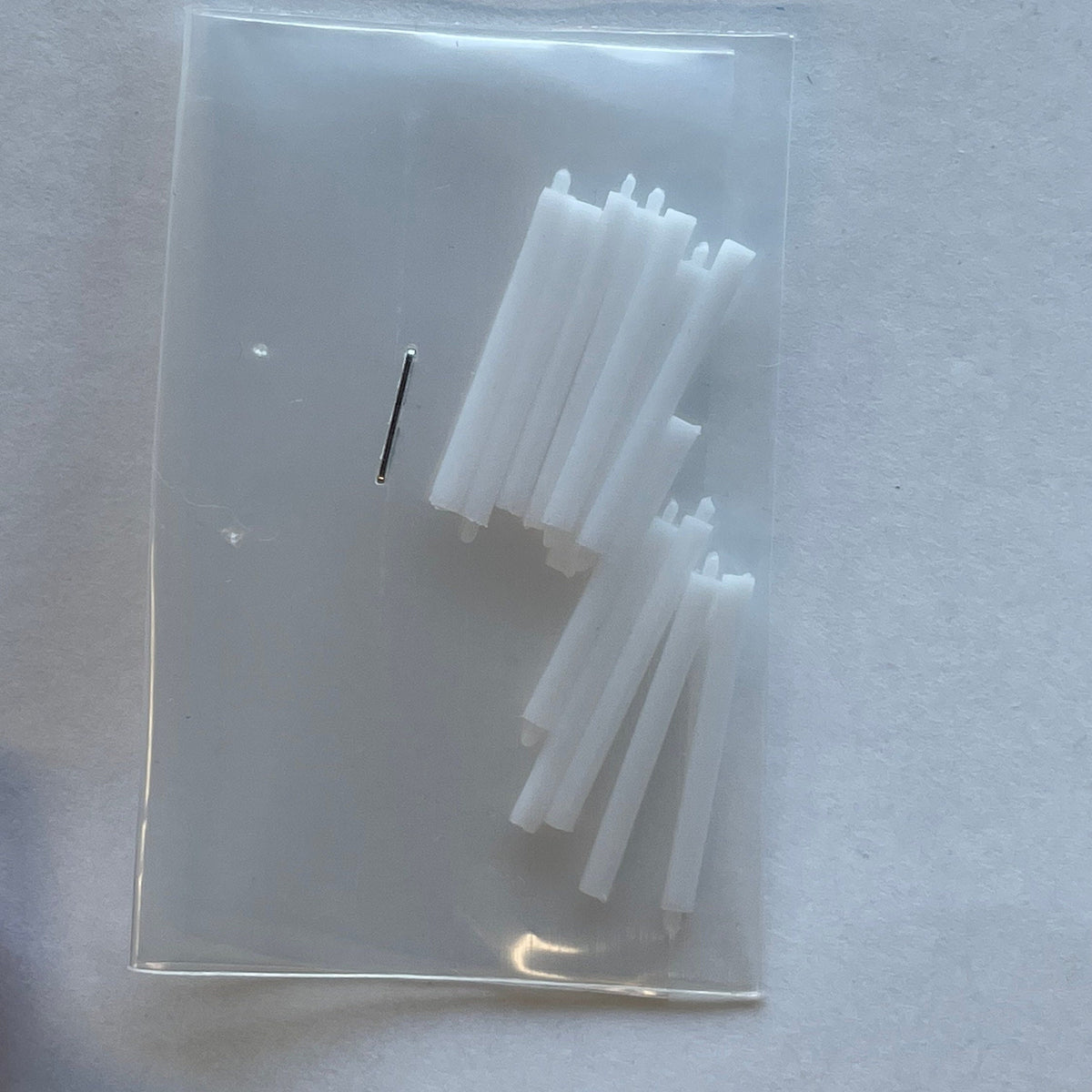 1:12 Scale Miniature Taper Candles, Set of 12, 15/16 inch tall, DIY Dollhouse Supply (white)