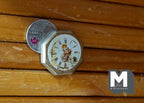 Miniature Girl Floral Themed Wall Clock 1:12 Scale Dollhouse Decor (wood) (non working) - B050