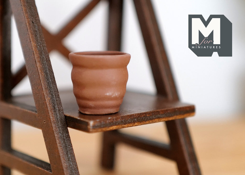1:12 Dollhouse Supplies Miniature Clay Pottery Planter, clay flower pot gardening 1 12 scale miniature plants container - A065