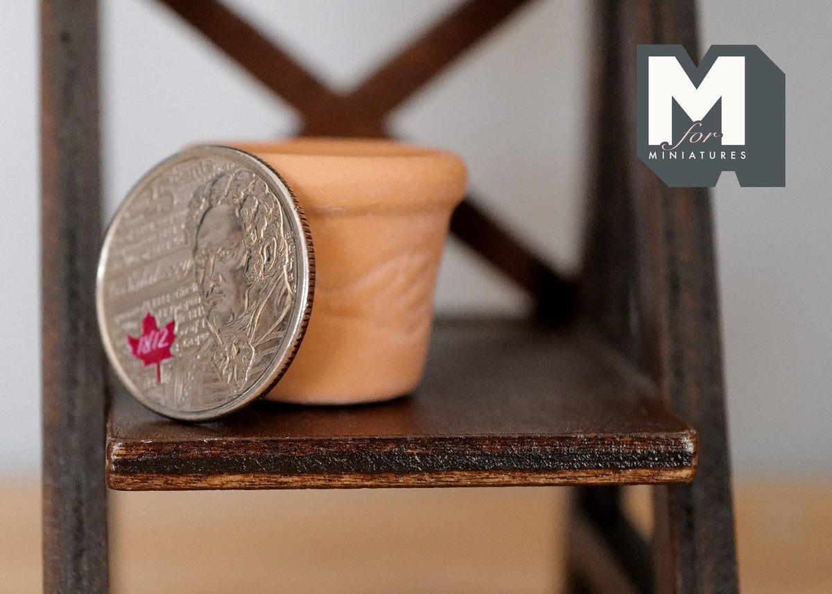 1:12 Dollhouse Supplies Miniature Clay Pottery Planter, clay flower pot gardening 1 12 scale miniature plants container - A065