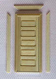 1:12 Dollhouse 5 Panel Door with Back Trim , Unfinished Miniature Interior Door Frame - I002