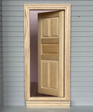 1:12 Dollhouse Supplies Classic Door with Back Trim , Unfinished Miniature Interior Door Frame - I002