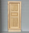 1:12 Scale Miniature Unpainted Dollhouse 5 Panel Interior Door with Back Trim, 7-3/16 inch high