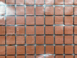 Miniature Square Brick Sheet 1:12 Scale Dollhouse Bricks Meshed Mounted Clay -  12" x 6" - K047