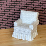 1:12 Dollhouse armchair with Ottoman / leg stand dolls house single seat sofa 1 inch scale miniature sofa