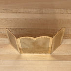 Miniatura a escala 1:12 de pantalla plegable para chimenea, 3 paneles, parte superior en arco, 2-5/8 inch de alto, suministros DIY para casa de muñecas (latón)