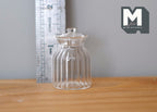 Bocal à biscuits miniature en verre à l'échelle 1:12 avec biscuits au chocolat blanc, 3,8 cm de hauteur, fournitures pour maison de poupée DIY