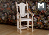 Dollhouse Supplies Miniature unpainted  wooden dinning chair dolls house wood chair 1:12 miniature - D008