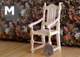 Dollhouse Supplies Miniature unpainted  wooden dinning chair dolls house wood chair 1:12 miniature - D008
