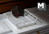Dollhouse Supplies Miniature Dish Drainer with Mat 1:12 Scale Metal Dish Rack (white) - F061