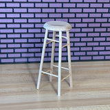 1:12 Miniature Unfinished Bar Stool , Tall Round Stool , Dollhouse Supplies Bar Stool (Tall) D057