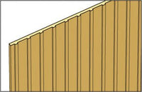 Dollhouse Siding Wall Panel Batten Panel Miniature Novelty Siding Beadboard Panel 12"(L) x 3-1/2"(H) - 12 inch long