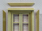 1:12 Scale Miniature Unpainted In and Out Swing 6 Pane Window with Back Trim, 5-1/4 inch high Dollhouse Supply