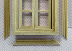 1:12 Scale Miniature Unpainted In and Out Swing 6 Pane Window with Back Trim, 5-1/4 inch high Dollhouse Supply