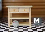 1:12 Dollhouse Supplies miniature Kitchen work table, kitchen island, kitchen countertop, kitchen cut table D103